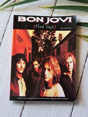 Bon Jovi These Days Piano Vocal Guitar Songbook Sheet Music 1995